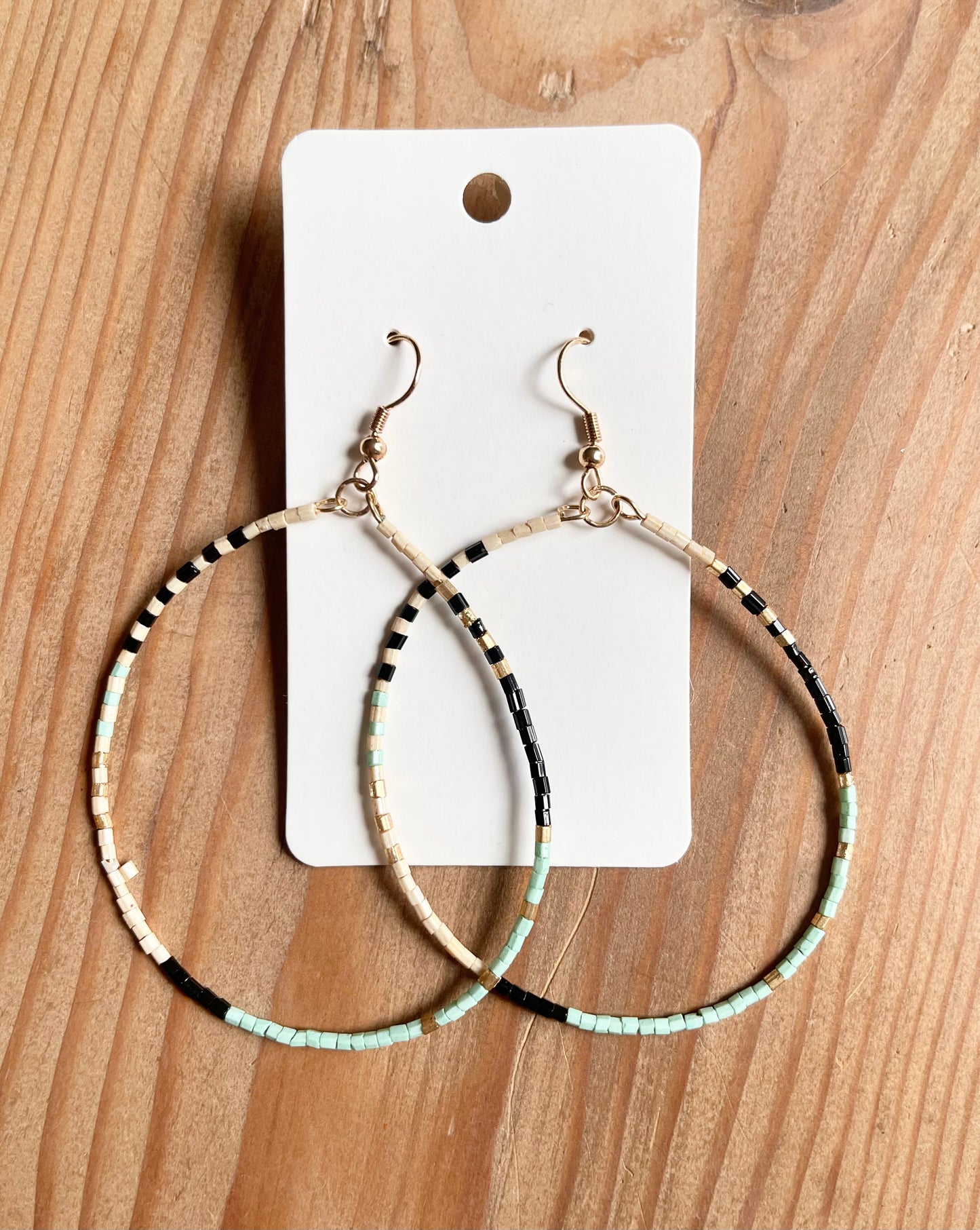 Large Mint Hoop Earring