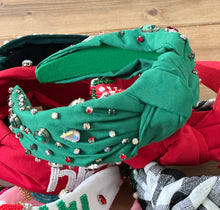 Load image into Gallery viewer, Green Jeweled Headband
