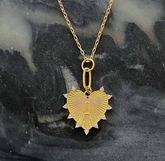 Clip Initial Heart Necklace