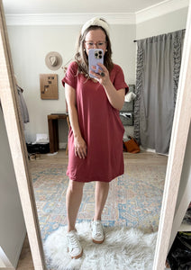 Butter Dress in Marsala