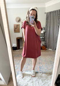 Butter Dress in Marsala