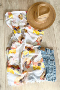 Yellow Watercolor Kimono