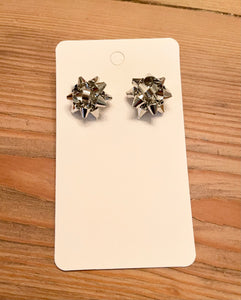 Silver Bow Earrings