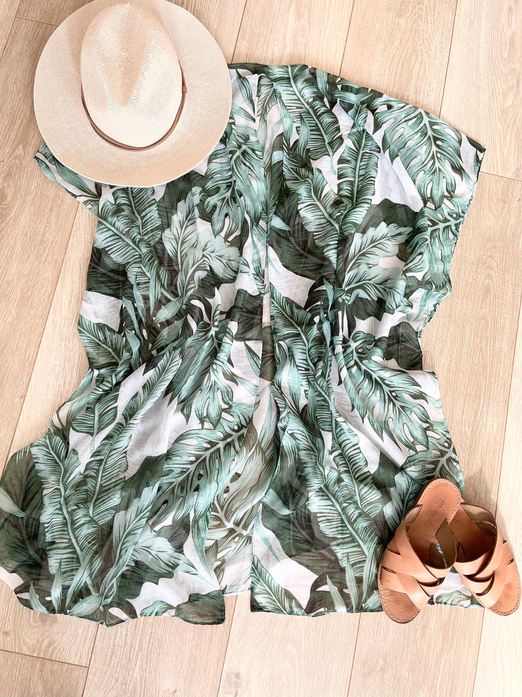 Green Palm Kimono
