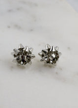Load image into Gallery viewer, Silver Bow Earrings