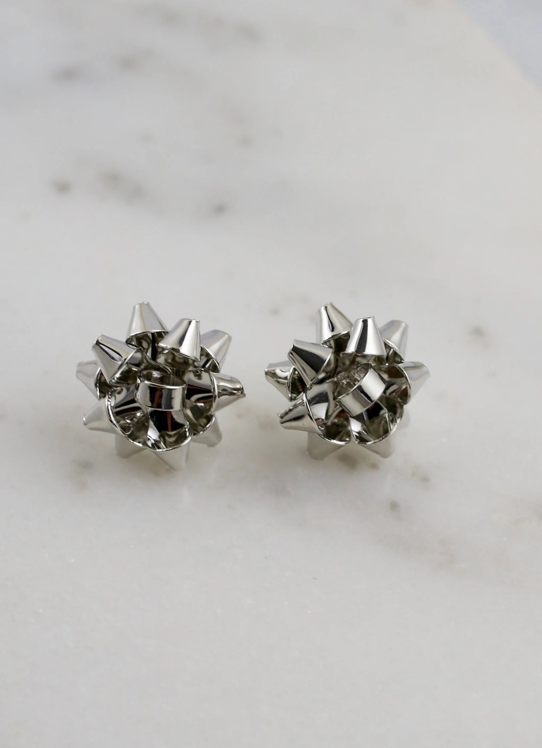 Silver Bow Earrings