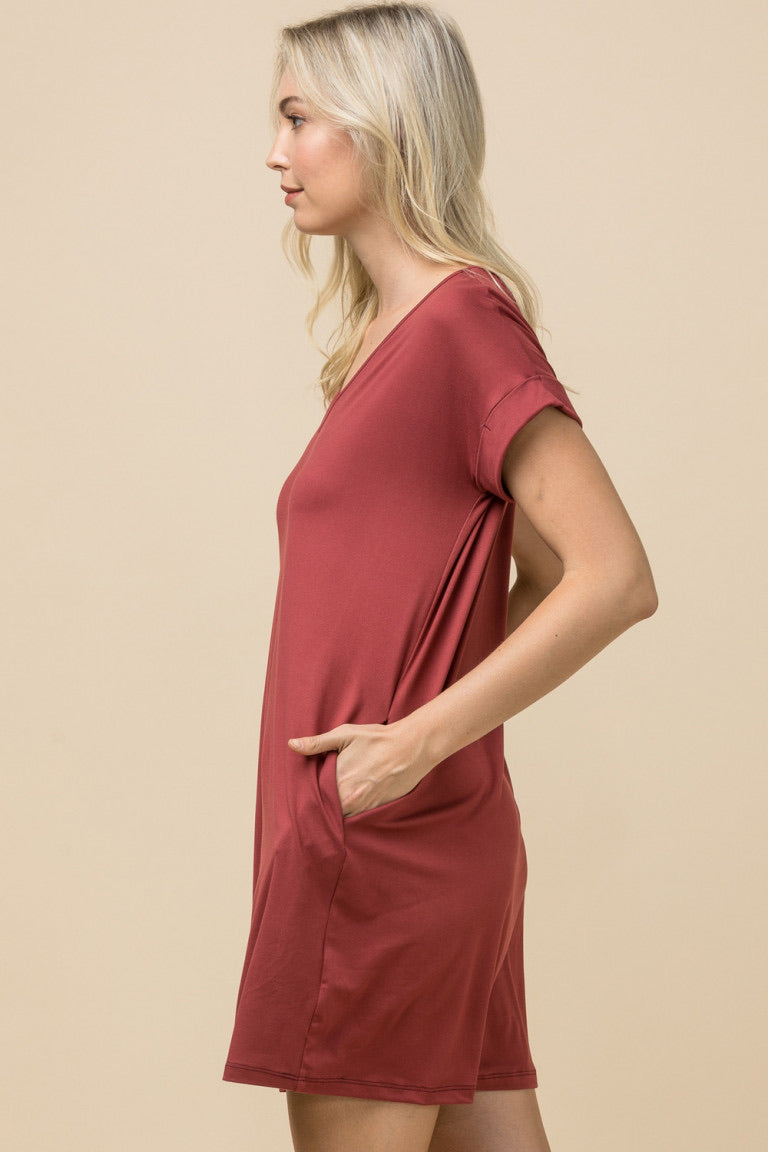 Butter Dress in Marsala