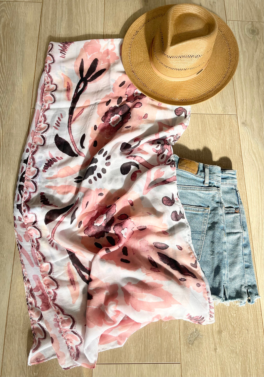 Pink Floral Kimono